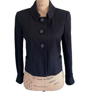 INC International Concepts Black Jacket Blazer Size 4